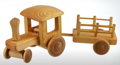 Stor taktor med vagn SMVH9016